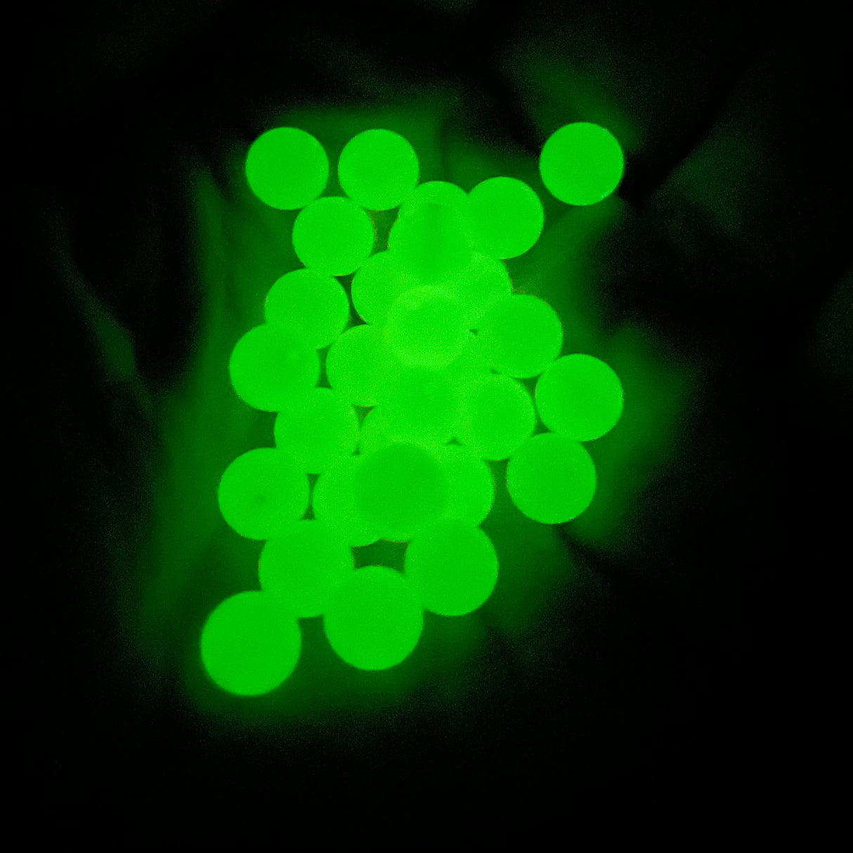 Bobber Stops Beads (25pk) GLOW