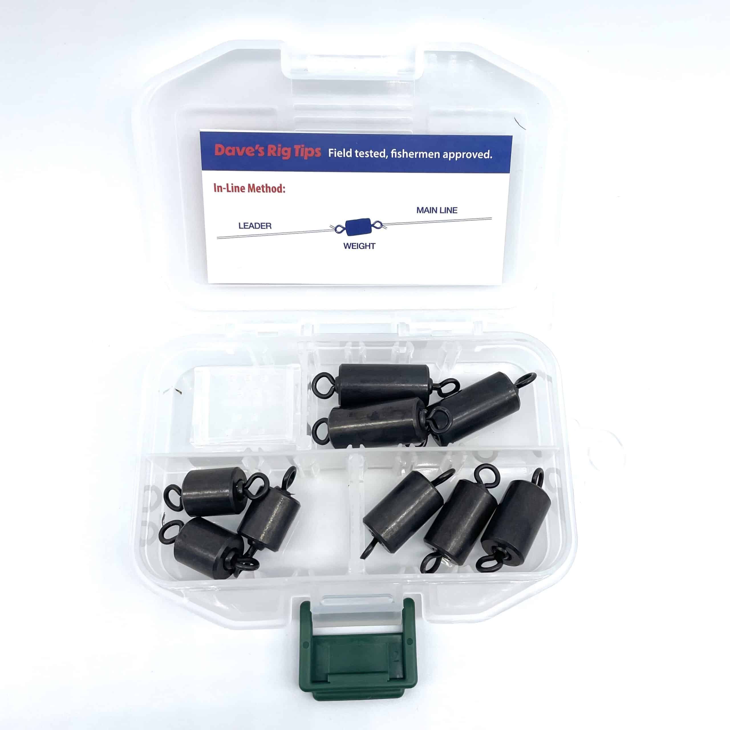 Dave's In-Line Pack | 9 Piece Steel Fishing Weights – BNR Tackle